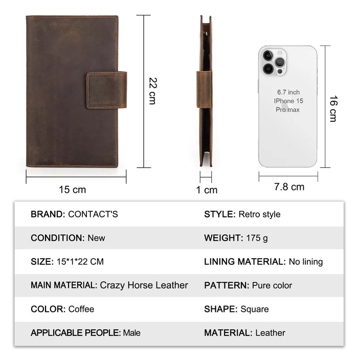 Family Passport Holder Wallet with AirTag Slot – Brown