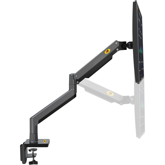 NB North Bayou Dual Monitor Gas Spring Desk Mount – For 22” to 32” Monitors  – Gunmetal Grey