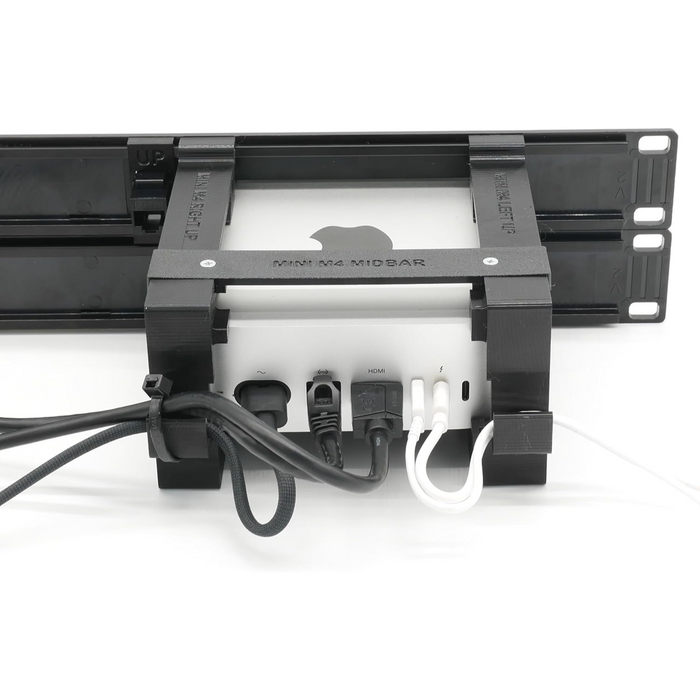 Rack Mount for Apple Mac mini M4 with Remote on/Off Button and RJ45 ethernet Keystone