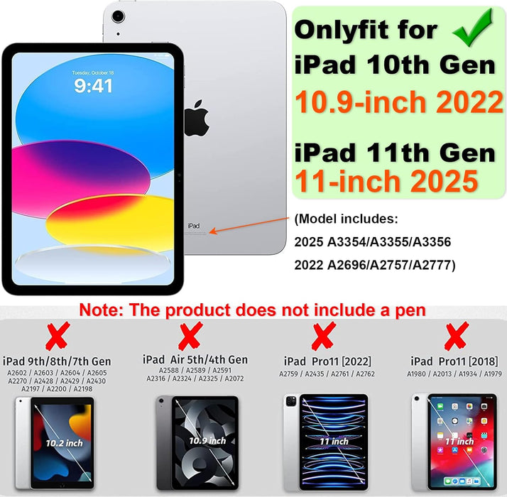 iPad 10th Generation Shockproof Rugged Protective Kids Case With 360° Rotating Stand for 10.9 Inch