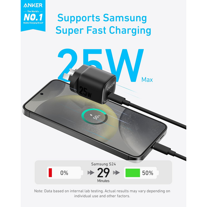 Anker 25W Super Fast Charging USB-C Power Adapter
