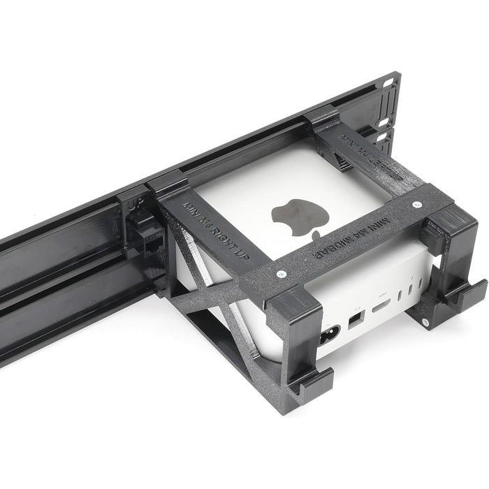 Rack Mount for Apple Mac mini M4 with Remote on/Off Button and RJ45 ethernet Keystone