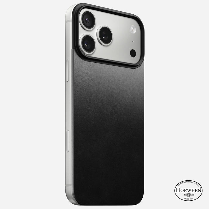 Nomad - Magnetic Leather Back - iPhone 17 Pro - Black