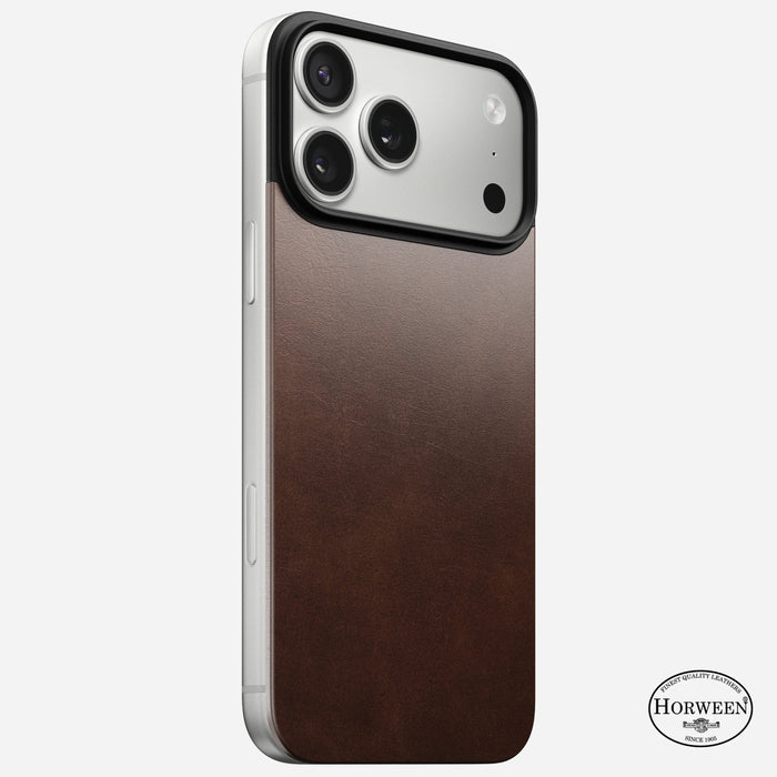 Nomad - Magnetic Leather Back - iPhone 17 Pro - Brown