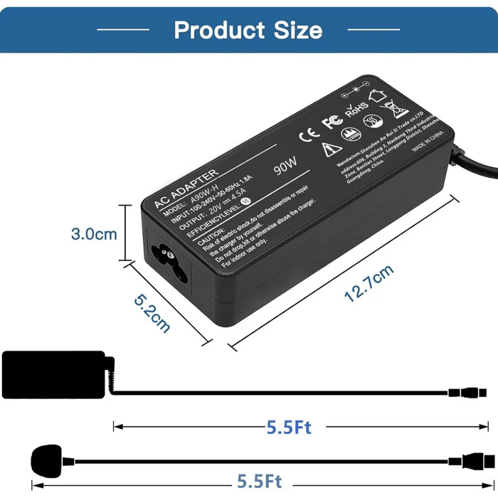 90W Universal Laptop Charger – Multi - Brand Power Adapter with 16 Tips - Macfixit Australia