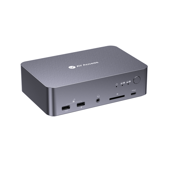 iDock C20 USB-C KVM Switch with Docking Station For 2 Laptops AV Access