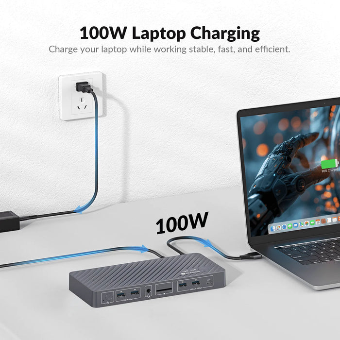 iDock M10 KVM Switch Docking Station with 10-in-1 USB-C Dock AV Access