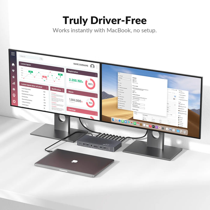 iDock M10 KVM Switch Docking Station with 10-in-1 USB-C Dock AV Access