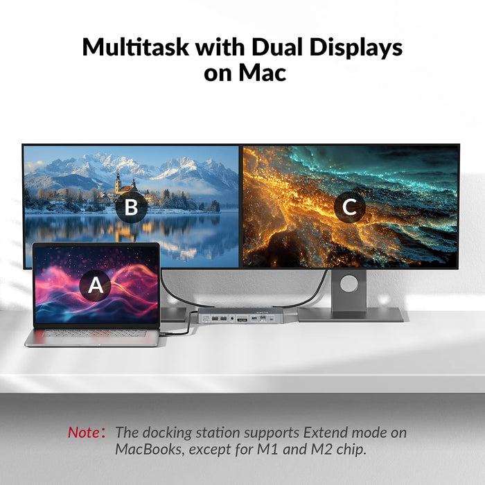 iDock M10 KVM Switch Docking Station with 10-in-1 USB-C Dock AV Access