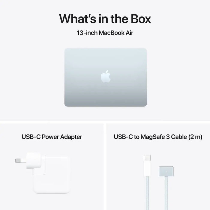 Brand New Open Box - MacBook Air (13-inch, M4, 2025) - 10C CPU, 8C GPU, 16GB RAM, 256GB SSD - Sky Blue Macfixit Australia