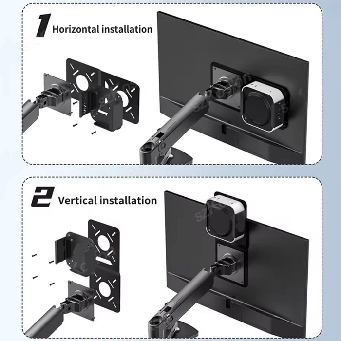 Mac mini M4(2024) VESA Mount Kit - Secure VESA Plate and Heavy-Duty Steel Bracket for Behind-Monitor Setup