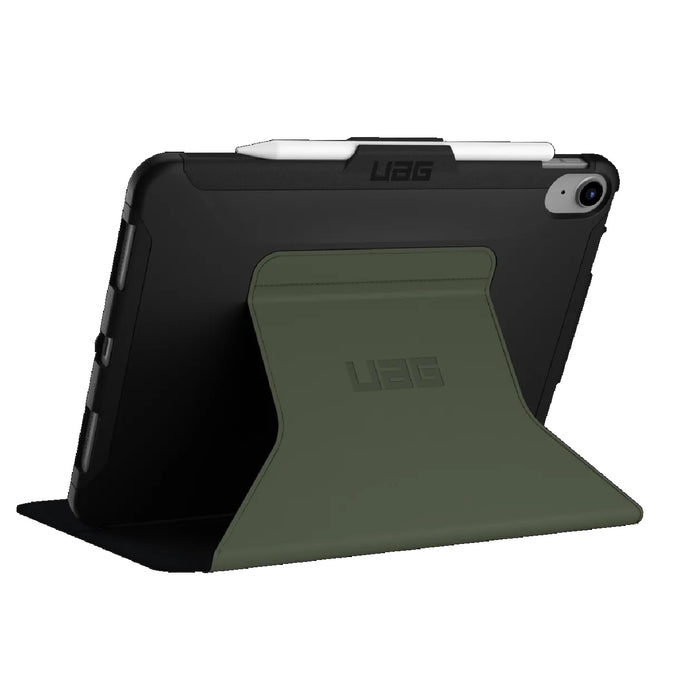 UAG Scout Apple iPad (10.9") 11th Gen (A16) / iPad 10th Gen Folio Rugged Case (Black/Olive), DROP+ Military Standard