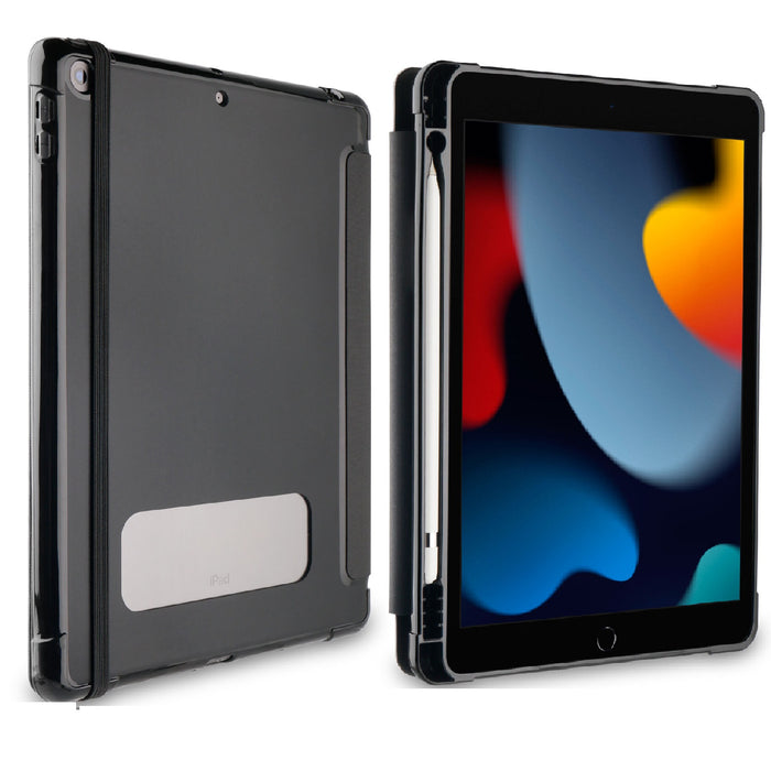 OtterBox React Folio Apple iPad (10.2") (9th/8th/7th Gen) Case Black, DROP+ Military Standard, Pencil Holder