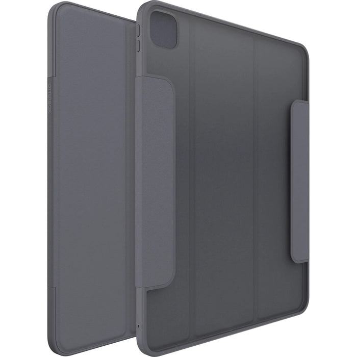 OtterBox Symmetry Folio Apple iPad Pro M4 (13") (7th Gen) Case Thunderstorm (Clear/Dark Grey), Multi-Position Stand