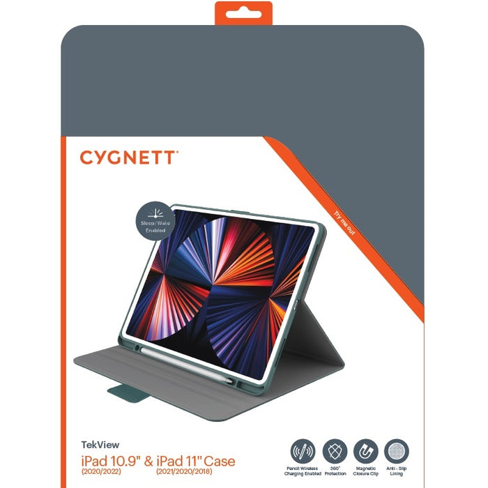 Cygnett TekView Apple iPad Air (11") (M2/M3) /iPad Pro (11") (5th/4th/3rd/2nd/1st Gen) Case - Emerald