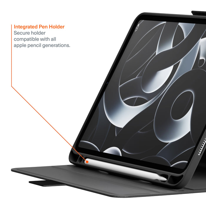 Cygnett TekView Apple iPad Air (13") (M2/M3) / iPad Pro "12.9" (6th/5th/4th/2nd/3rd Gen) Case -Black,Multi Viewing Stand