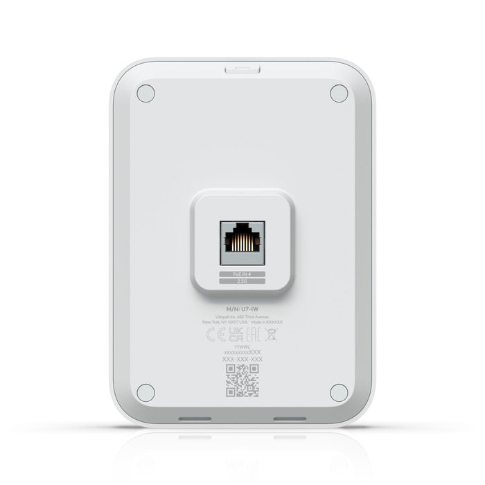 Ubiquiti U7 In-Wall, Wall-mounted WiFi‎ 7 AP,4 Spatial Streams,Integrated 2.5 GbE PoE Switch, For Hospitality,115 m² Coverage, PoE/PoE+ Power