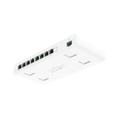 Ubiquiti UISP Switch, 8-Port GbE Switch w/ 27V Passive PoE, For MicroPoP Applications, 110W PoE Budget, Fanless, Layer 2 Switching