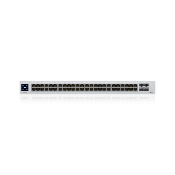 Ubiquiti UniFi 48-port Managed Gigabit Layer2 switch, 48x Gigabit Ethernet Ports w/ 32x 802.3at POE+, 4x SFP Port Touch Display 195W