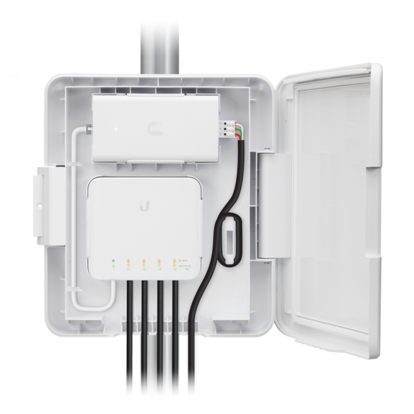 Ubiquiti UniFi Switch Flex Utility Outdoor Weatherproof Enclosure for Switch Flex, Max PoE 46W