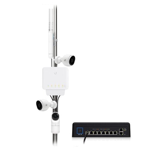 Ubiquiti UniFi USW Flex - Managed, Layer 2 Gigabit Switch with Auto-sensing 802.3af PoE Support. 1x PoE In, 4x PoE Out