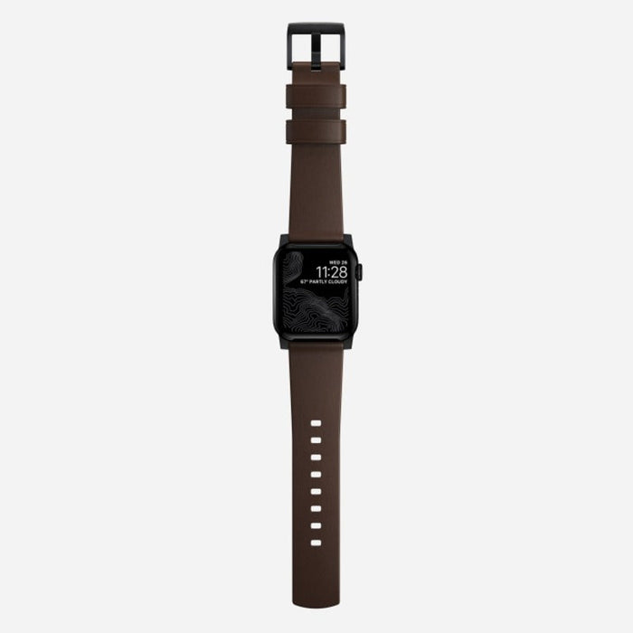 NOMAD Modern Band – Brown (Black Hardware) | Apple Watch (42–46mm / Ultra)