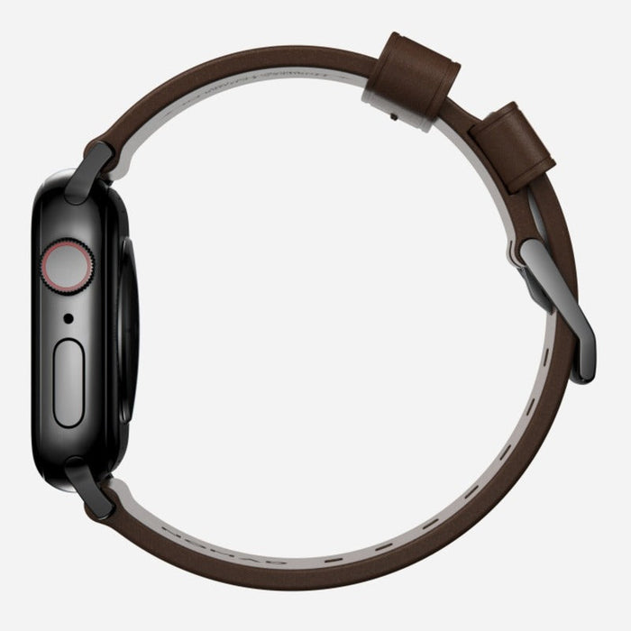 NOMAD Modern Band – Brown (Black Hardware) | Apple Watch (42–46mm / Ultra)
