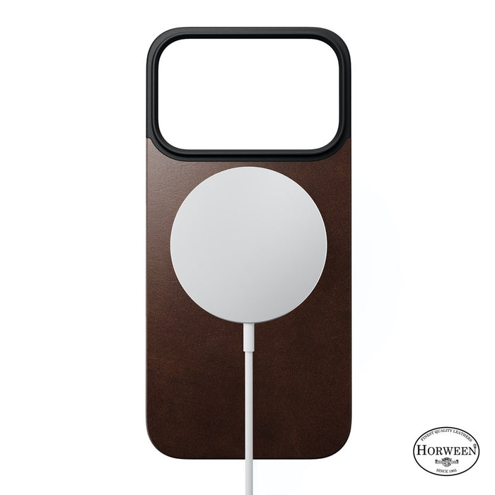 Nomad - Magnetic Leather Back - iPhone 17 Pro - Brown