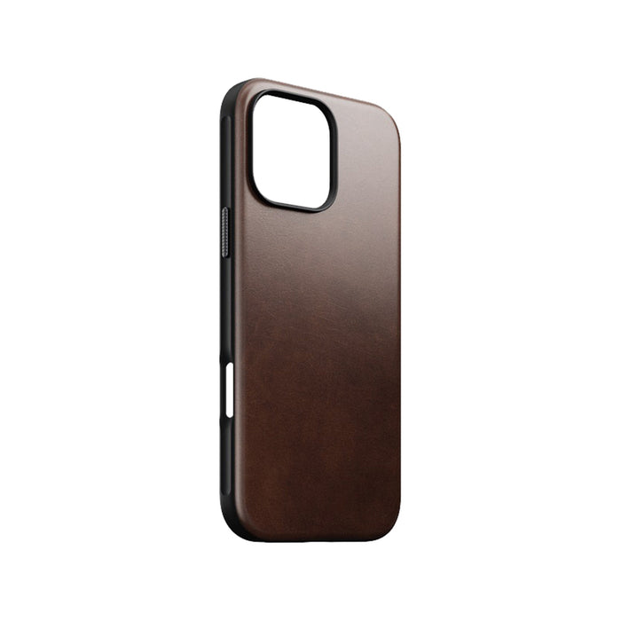 NOMAD Modern Leather Case – iPhone 16 Pro Max – Rustic Brown (Horween Leather)