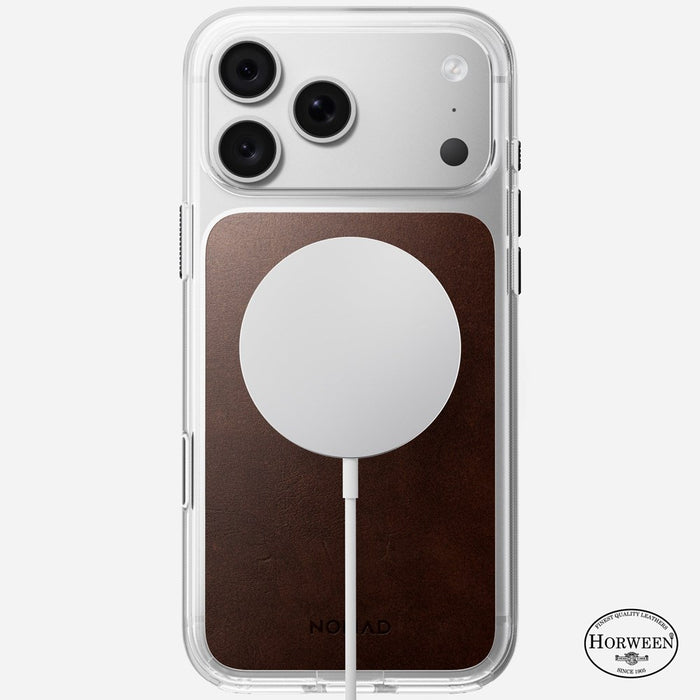 Nomad - Clear Leather Case - Horween - iPhone 18 Pro Max - Brown