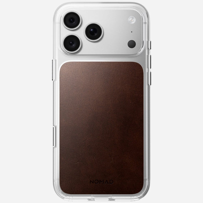 Nomad - Clear Leather Case - Horween - iPhone 18 Pro Max - Brown