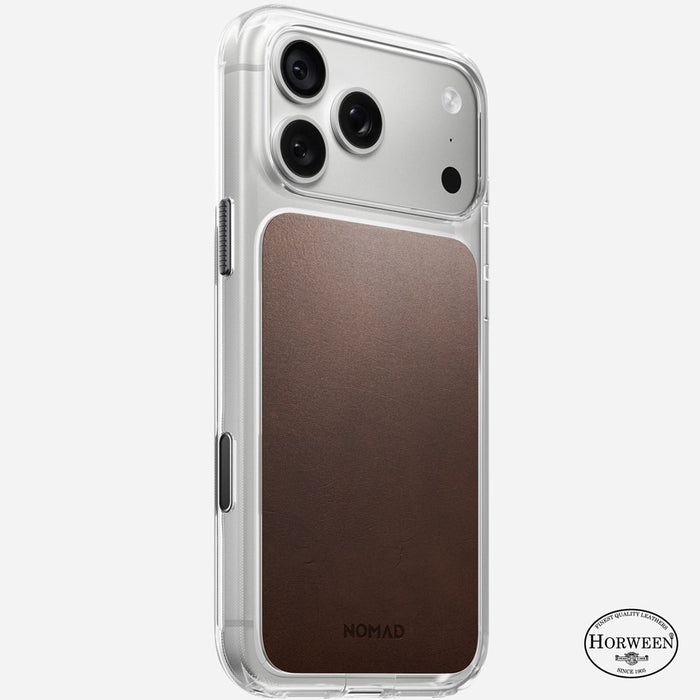 Nomad - Clear Leather Case - Horween - iPhone 18 Pro Max - Brown