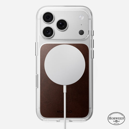 Nomad - Clear Leather Case - Horween - iPhone 18 Pro - Brown
