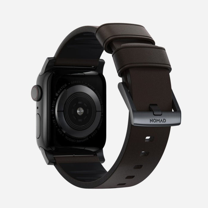NOMAD Active Band Pro – Brown (Black Hardware) | Apple Watch (38–41mm)