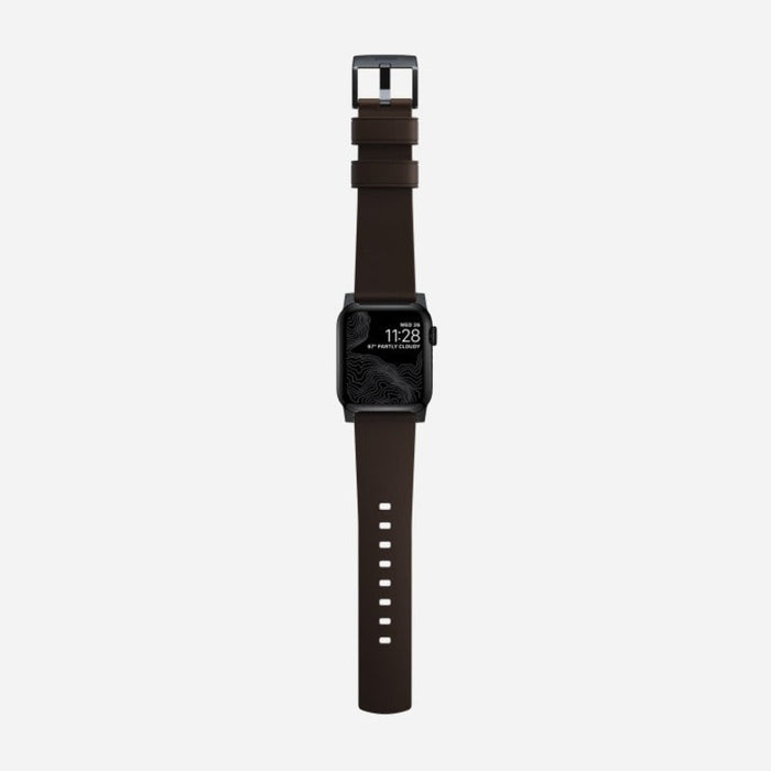 NOMAD Active Band Pro – Brown (Black Hardware) | Apple Watch (38–41mm)