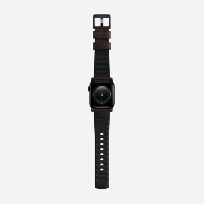 NOMAD Active Band Pro – Brown (Black Hardware) | Apple Watch (38–41mm)