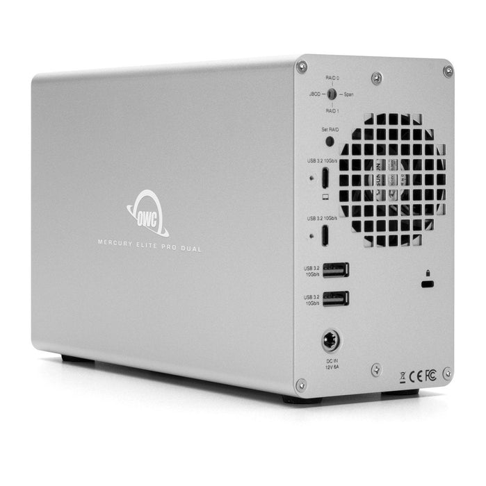 40.0TB OWC Mercury Elite Pro Dual RAID Storage Solution with USB 3.2 10Gb/s + 3-Port Hub