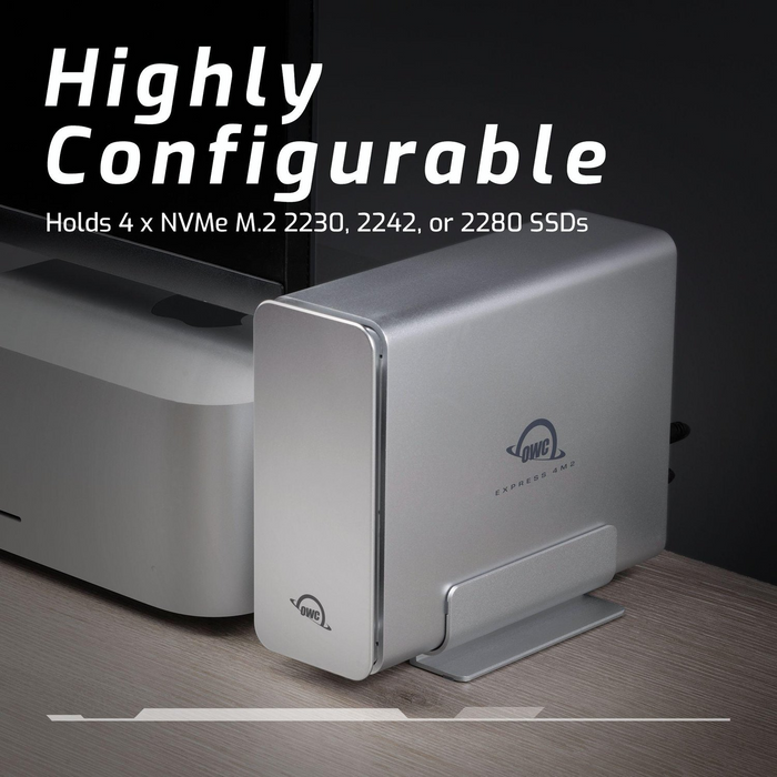 OWC Express 4M2 Four-Slot USB4 (40Gb/s) External Storage Enclosure for NVMe M.2 with SoftRAID