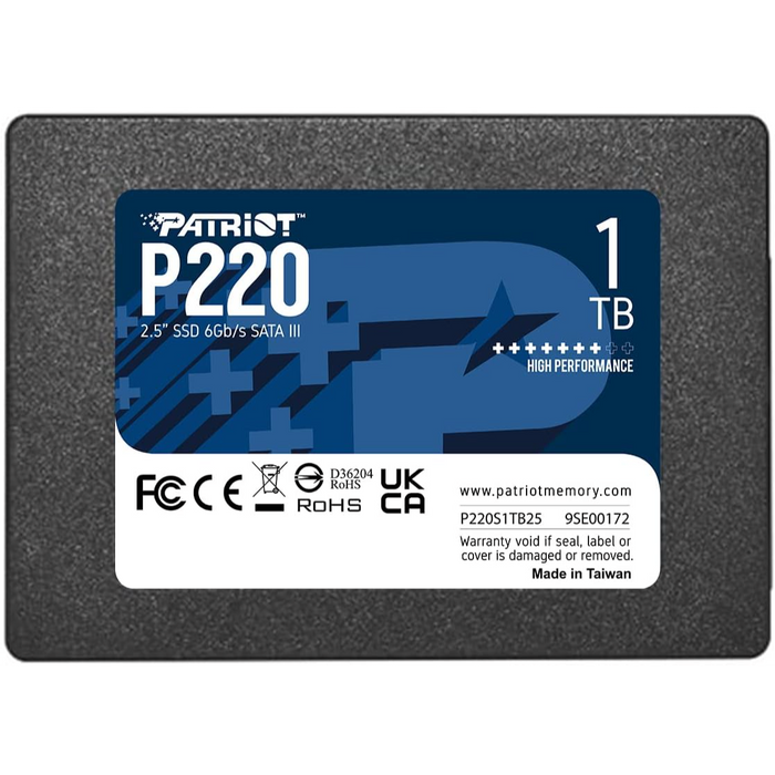 1TB Patriot P220 SATA III 2.5" Internal SSD
