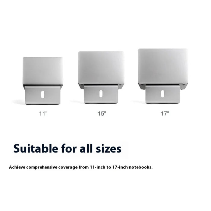 Aluminium Laptop Stand with 360° Rotation - Silver