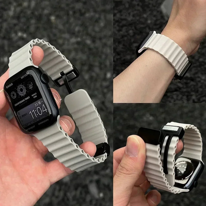Magnetic Buckle Band for Apple Watch - White
