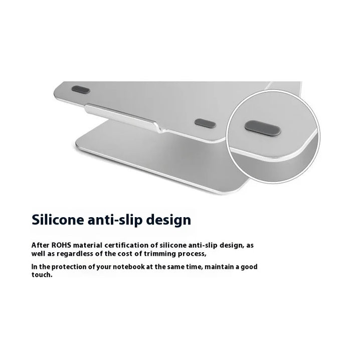 Aluminium Laptop Stand with 360° Rotation - Silver