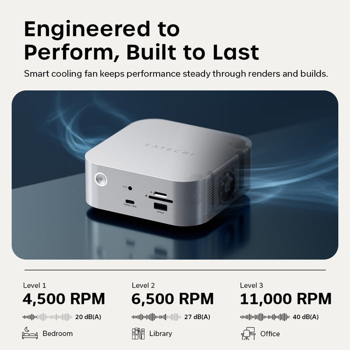 Satechi Thunderbolt 5 CubeDock with SSD Enclosure (Silver) Satechi