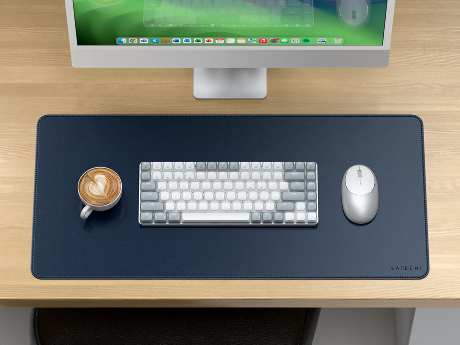 Satechi Vegan-Leather Premium Desk Mat (Navy)