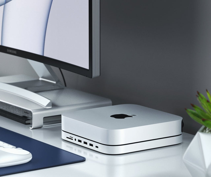 Satechi Aluminium Stand & Hub For Mac Mini / Studio With NVMe SSD Enclosure