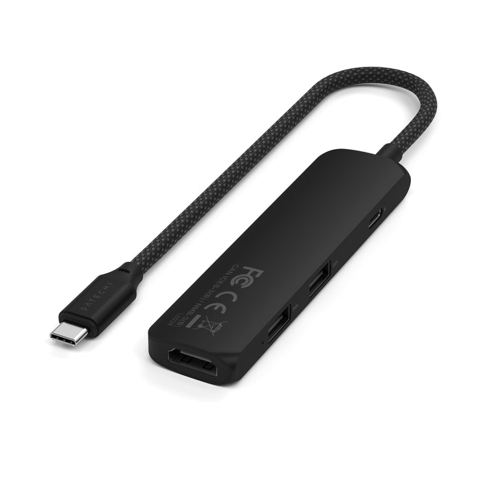 Satechi 4-In-1 USB-C Slim Multiport Adapter (Black)