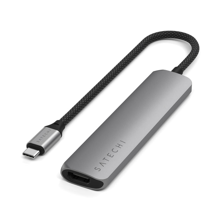 Satechi 7-In-1 USB-C Slim Multiport Adapter (Space Grey)