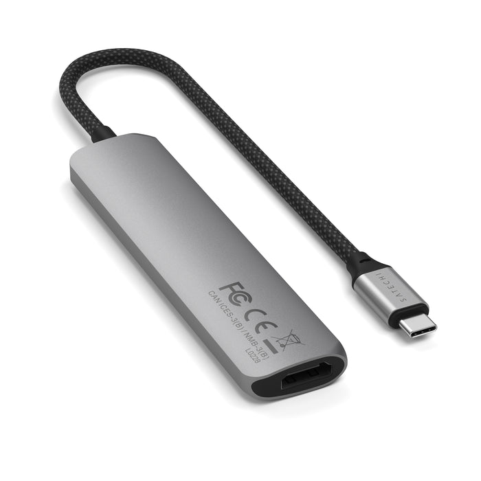 Satechi 7-In-1 USB-C Slim Multiport Adapter (Space Grey)