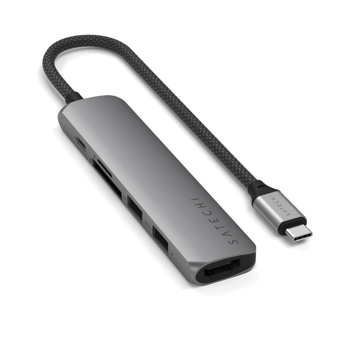 Satechi 6-In-1 USB-C Slim Multiport Adapter (Space Grey)