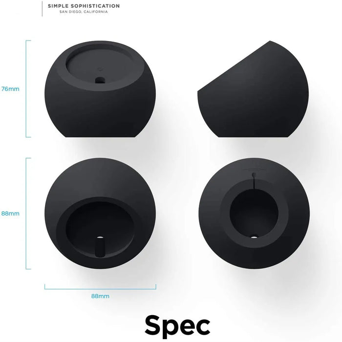 Desk Ball Shape Magnetic Silicone Charging Holder for Magsafe Charger - Black
